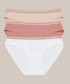 Majtki damskie Figi Henderson zestaw 3 szt. Ecru i beż