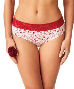 Alternative view of Majtki damskie Figi Key pakiet 2 szt. wiśniowe z koronką