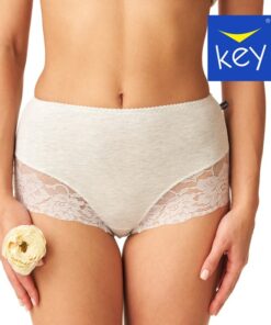 Majtki damskie Figi Key pakiet 2 szt. Koronka szare