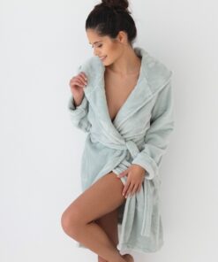 szlafrok damski ciepły gruby sensis miętowy