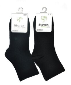 Alternative view of Bambusowe Skarpetki damskie w romby czarne