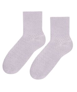 Alternative view of Bambusowe Skarpetki damskie w romby popielate szare