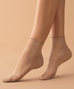 Skarpetki damskie cienkie z lycry Fiore 15 den cieliste