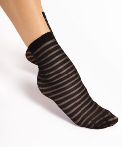 Skarpetki damskie eleganckie Fiore lycra 20 den czarne