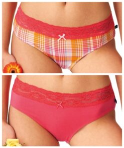 Majtki damskie Figi Key pakiet 2 szt. Czerwone