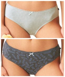 Majtki damskie Figi Key pakiet 2 szt. Mięta i szary