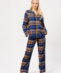 piżama damska bawełniana flanelowa rozpinana