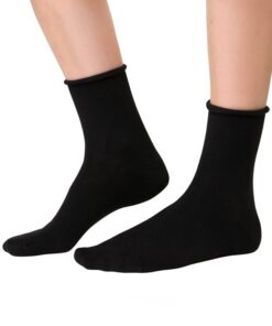 Kaszmirowe Skarpetki damskie nieuciskające czarne