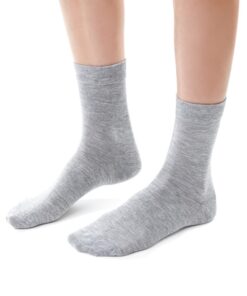 Alternative view of Kaszmirowe Skarpetki damskie nieuciskające szary melanż