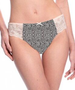 Alternative view of Majtki damskie Lama pakiet 2 szt. Beż i czarny koronka