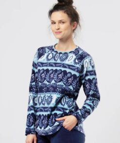 piżama damska długa mikropolar