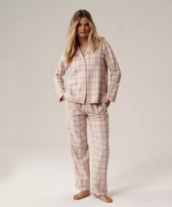 rozpinana beżowa piżama damska atlantic