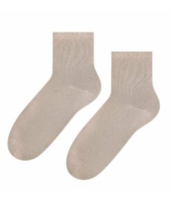 Skarpetki damskie bawełniane Gładkie Nieuciskające beżowe