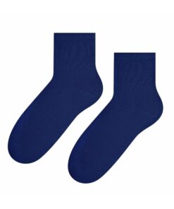 Skarpetki damskie bawełniane Gładkie Nieuciskające granatowe