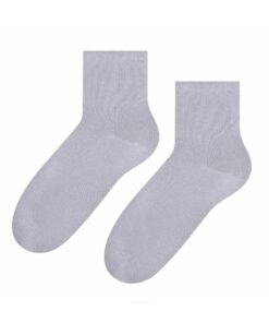 Skarpetki damskie bawełniane Gładkie Nieuciskające popielaty