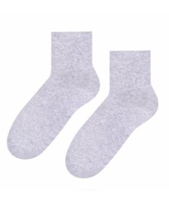 Skarpetki damskie bawełniane Gładkie Nieuciskające popielaty melanż