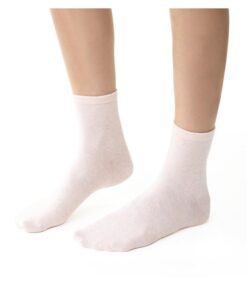 Skarpetki damskie bawełniane Gładkie Nieuciskające pudrowe