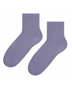 Skarpetki damskie bawełniane Gładkie Nieuciskające ciemno szare