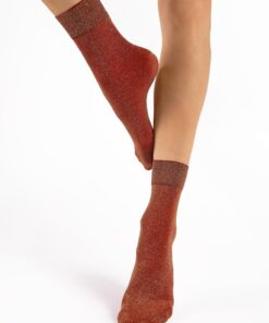 Skarpetki damskie eleganckie Fiore lycra 60 den czerwone