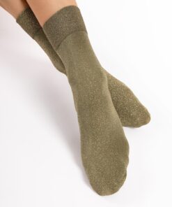 Skarpetki damskie eleganckie Fiore lycra 60 den zielone