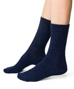Skarpetki damskie Steven 044 z wełną Alpaki granatowe