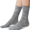 Skarpetki damskie Steven 044 z wełną Alpaki jasny szary