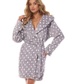 szlafrok damski ciepły kaptur