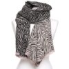 szal damski czarno biały
