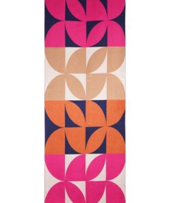 dwustronny kremowo fioletowy szal damski