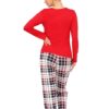 świąteczna piżam czerwona krata