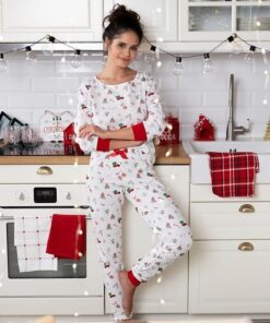 Alternative view of Piżama damska Sensis Samantha Christmas Świąteczna śmietanka