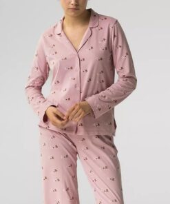 piżama damska rozpinana pastelowa róż