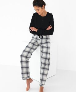 piżama damska długa ciepłe spodnie