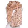 szal damski dwustronny cielisty beż