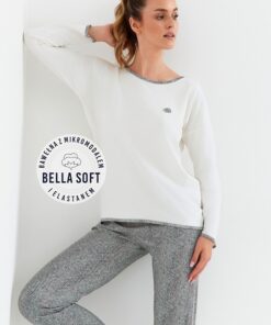 piżamy cana kremowo szare