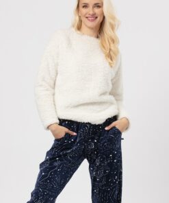 ciepła polarowa piżama damska