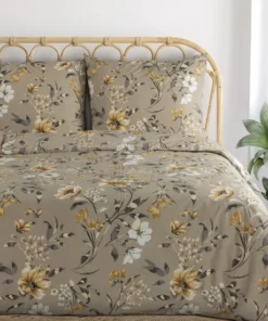 beżowa pościel z bawełny mocnej