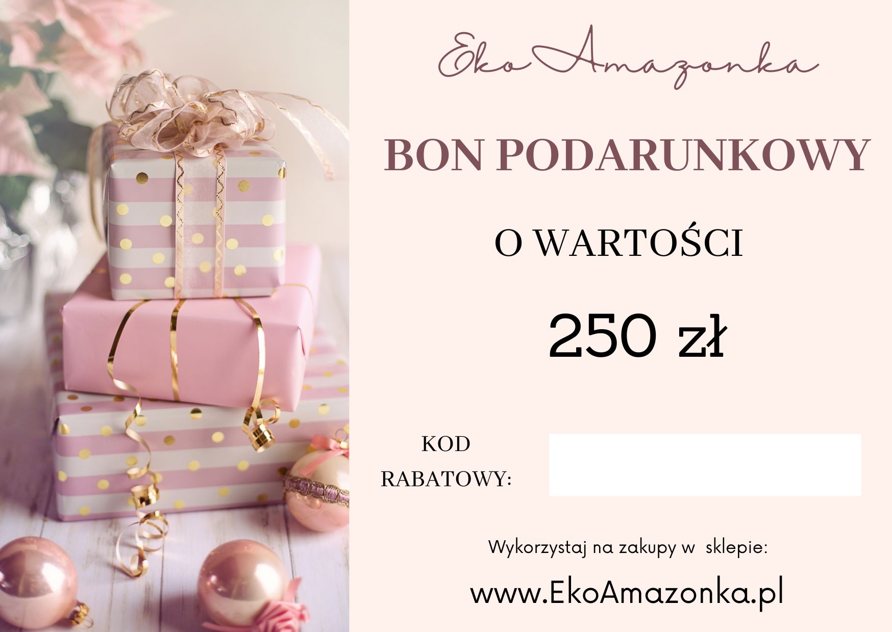 Elektroniczny Bon Podarunkowy - 250zł - obrazek 5