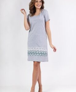 koszula nocna regina krótki rękaw szara