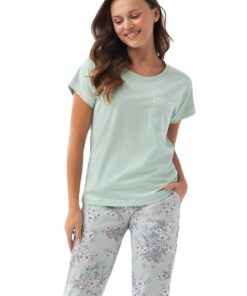 piżama damska luna miętowa