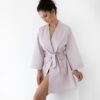 szlafrok damski wrzosowy kimono