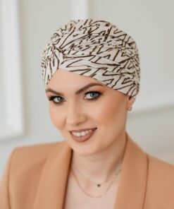 ecru beż turban po chemii