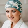 Elegancki Turban Lenka miętowy