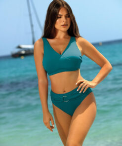 Kostium kąpielowy dwuczęściowy BEZ fiszbin Trends 1 morski