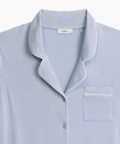 piżama damska krótka rozpinana niebieska