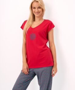 piżama damska key krótki rękaw