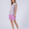 piżama damska krótkie spodenki róż