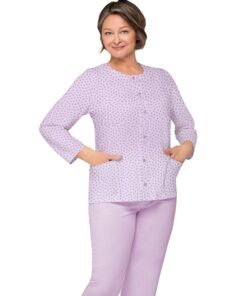 piżama damska rozpinana martel wrzosowa długa