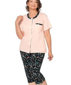 piżama damska z rozpinaną górą krótka