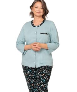 piżama damska z rozpinaną bluzką